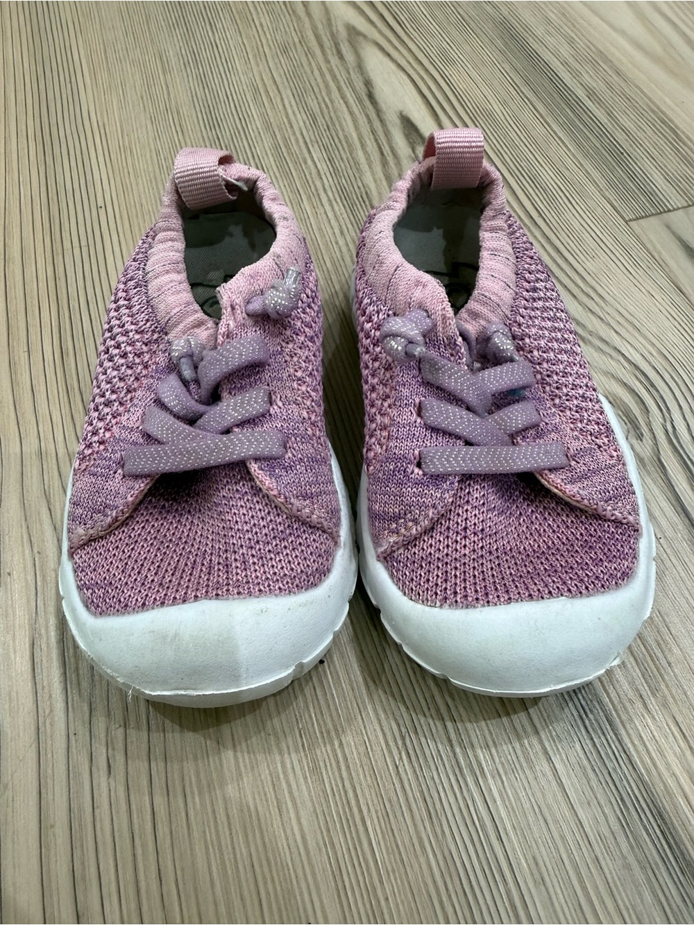 Girls' Lightweight Knit Slip-On Sneakers in Light Pink